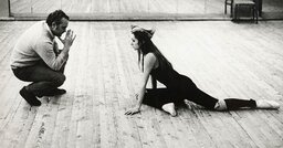 Podpis Moment repeticzii baletmejster Valentin Elizarev i balerina Tatyana SHemetovecz. Minsk 1980 e