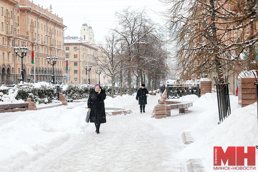 зима снег минск погода