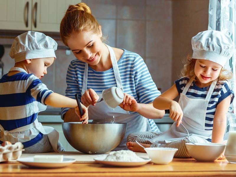 Children cooking maggi poster