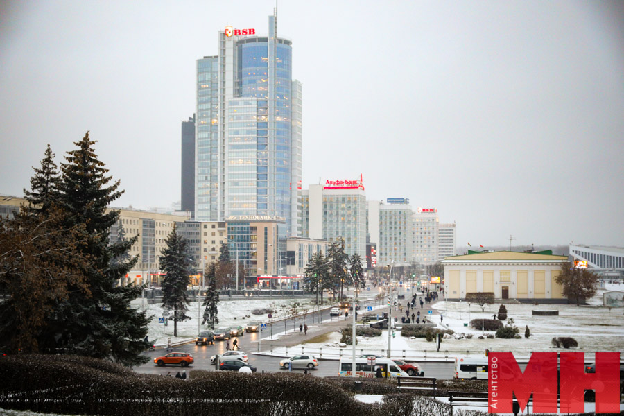 зима снег погода минск