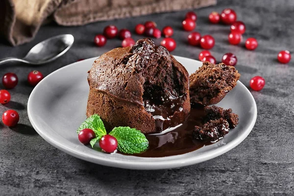 depositphotos 145704061 stock photo chocolate fondant with mint