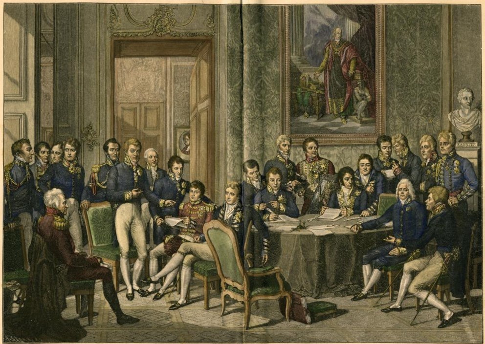 coloured engraving vienna congress