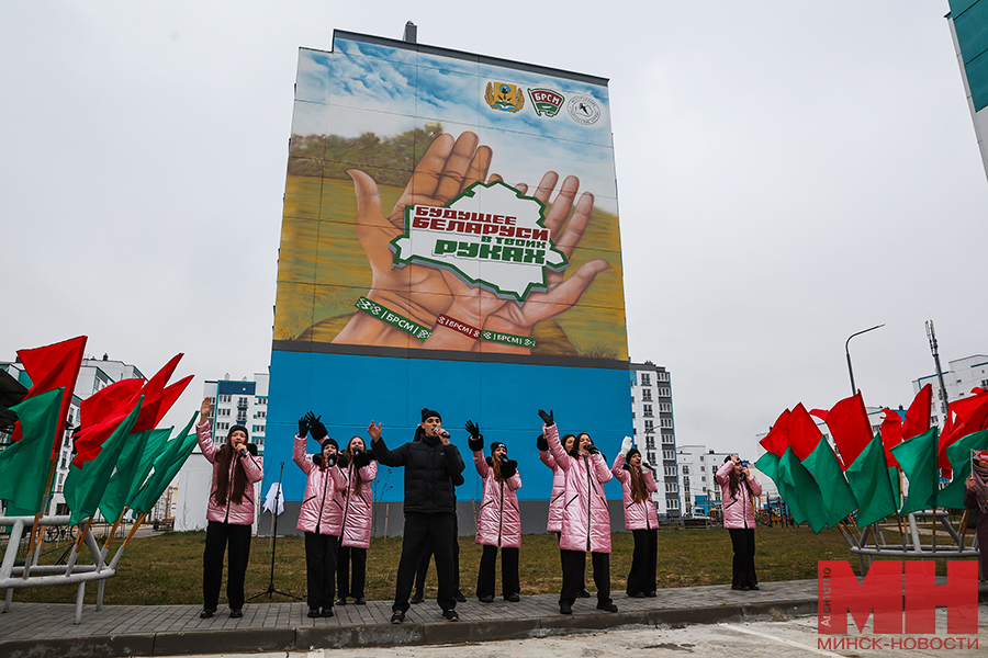 16 11 2024 vybory marafon edinstva bobrujsk otkrytie murala miczevich 9 kopiya